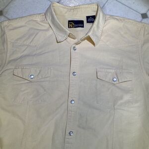 Nautica Light Yellow Casual Button Down Shirt